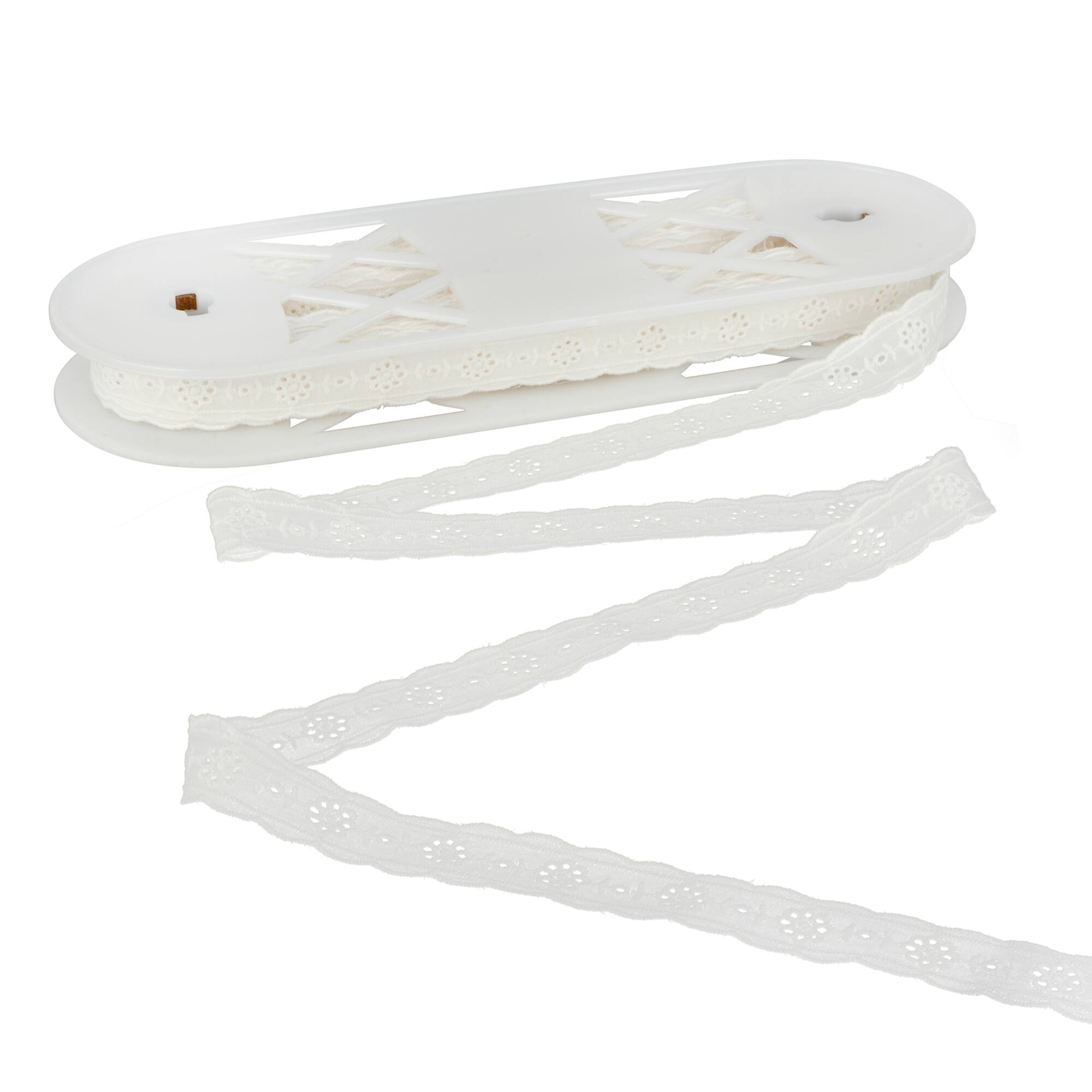 0.75" White Eyelet Lace Trim by Celebrate It®